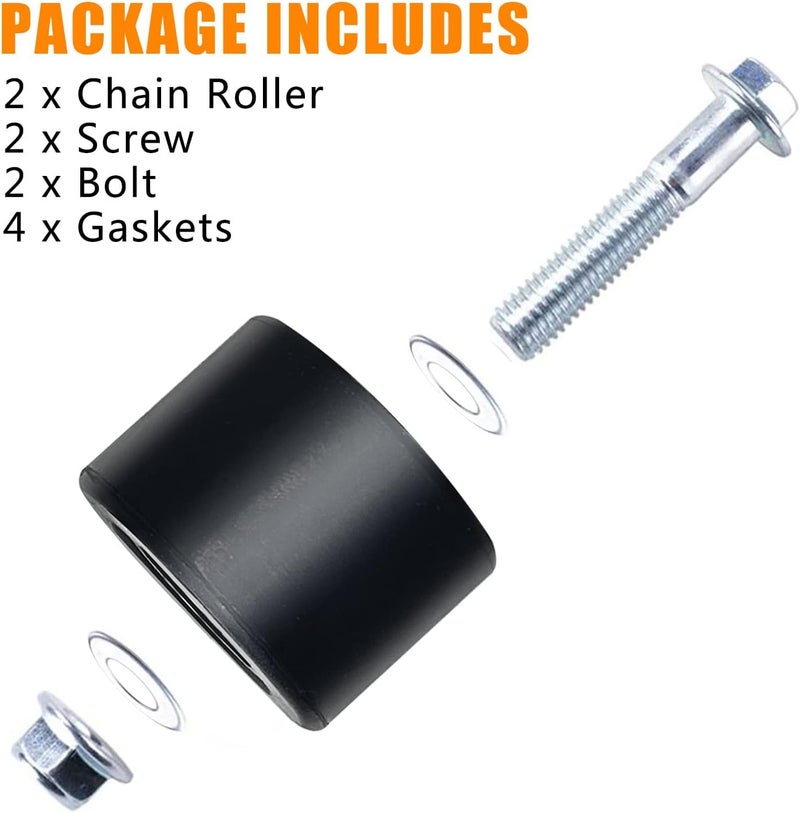 HOLATO 8mm 0.31" Chain Roller Guide Pulley Tensioner Wheel Guide for Yamahaa YFZ350 Banshee Raptor YFM350R 110cc 125cc 140cc 150cc Dirt Pit Bike Trail Bike ATV Quad Motorcycle Parts Heavy Duty 2Pcs - Image 2